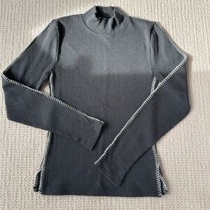 J Crew Premium Rib Turtleneck with Whipstitch Detail